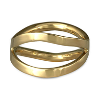 Criss Cross Orbit Ring in 18K Yellow Gold