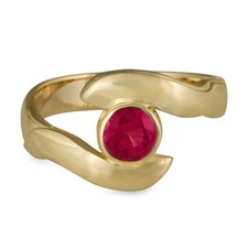 Donegal Twin Engagement Ring in Ruby