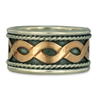 Donegal Twist Ring in 14K Rose Gold & Sterling Silver