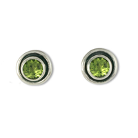 Eclipse Stone Earrings in Peridot