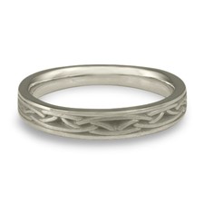 Extra Narrow Celtic Arches Wedding Ring in Platinum