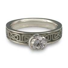 Extra Narrow Labyrinth Engagement Ring in Platinum