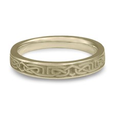 Extra Narrow Labyrinth Wedding Ring in 18K White Gold