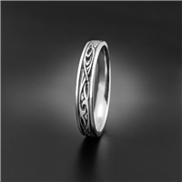 Extra Narrow Papyrus Wedding Ring in 18K White Gold