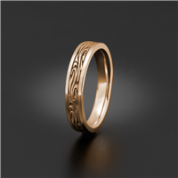 Extra Narrow Starry Night Wedding Ring in 18K Rose Gold