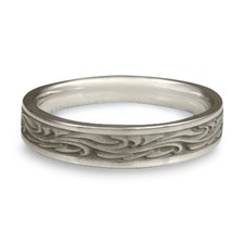 Extra Narrow Starry Night Wedding Ring in Platinum