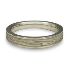 Extra Narrow Yin Yang Wedding Ring in 14K White Gold