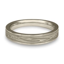 Extra Narrow Yin Yang Wedding Ring in Platinum