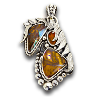 Fire Horse Pendant in Sterling Silver