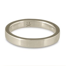 Flat Comfort Fit Wedding Ring 3mm in 14K White Gold