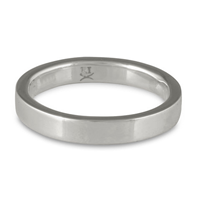 Flat Comfort Fit Wedding Ring 3mm in Platinum