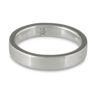 Flat Comfort Fit Wedding Ring 5mm in Platinum