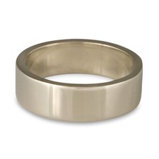 Flat Comfort Fit Wedding Ring 7mm in Platinum