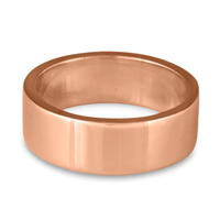 Flat Comfort Fit Wedding Ring 8mm in 14K Rose Gold
