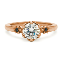 Flora Solitaire Engagement Ring in 14K Rose Gold