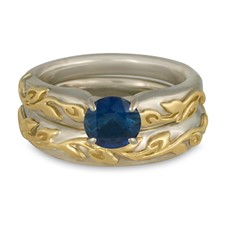 Flores Classic Bridal Ring Set in Sapphire