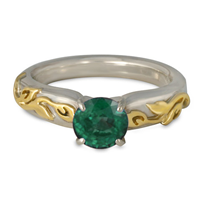 Flores Solitaire Engagement Ring in Emerald