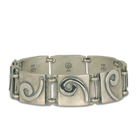 Industrial Swirl Bracelet Large in Sterling Silver