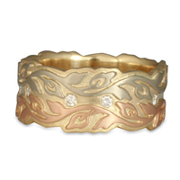 Liana Ring with Diamonds in 14K White, Yellow & Rose Gold