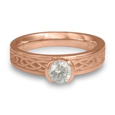 Love Knot Engagement Ring in 14K Rose Gold