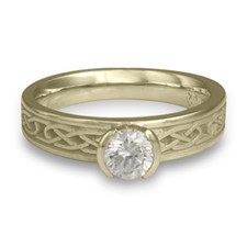 Love Knot Engagement Ring in 18K White Gold