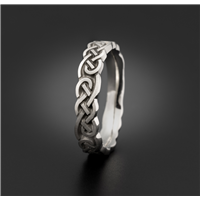Medium Borderless Infinity Wedding Ring in 18K White Gold