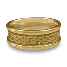 Medium Self Bordered Infinity Wedding Ring in 14K Yellow Gold