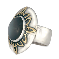 Moon Ray Ring in Two Tone