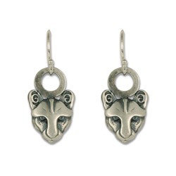 Mountain Lion Medium Earrings in Sterling Silver