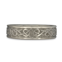 Narrow Celtic Hearts Wedding Ring in Stainless Steel