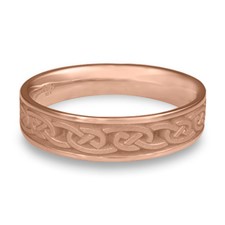 Narrow Cheek to Cheek Wedding Ring in 14K Rose Gold