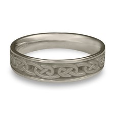 Narrow Cheek to Cheek Wedding Ring in Stainless Steel