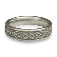 Narrow Heartstrings Wedding Ring in Platinum