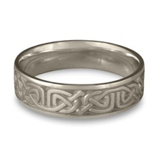 Narrow Labyrinth Wedding Ring in Stainless Steel