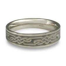 Narrow Lattice Wedding Ring in Stainless Steel