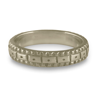 Narrow Solaris Wedding Ring in 18K White Gold