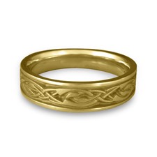 Narrow Sonoma Hills Wedding Ring in 18K Yellow Gold