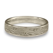 Narrow Starry Night Wedding Ring in Platinum