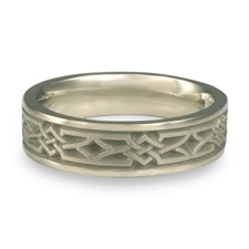 Narrow Weaving Stars Wedding Ring in Stainless Steel