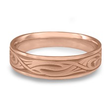 Narrow Yin Yang Wedding Ring in 14K Rose Gold
