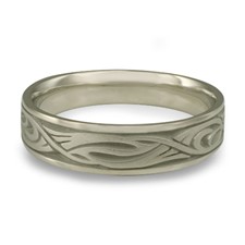 Narrow Yin Yang Wedding Ring in Stainless Steel