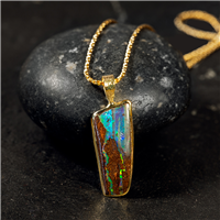 One of a Kind Floria Boulder Opal Pendant in Boulder Opal