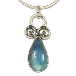 One of a Kind Moonstone Annalee Pendant in Sterling Silver