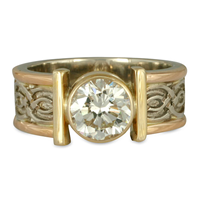 Open Laura Ring in 14K White, Yellow & Rose Gold