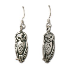 Owl Earrings in Sterling Silver