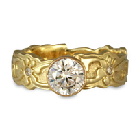 Persephone Engagement Ring with Gems in 18K Yellow Gold