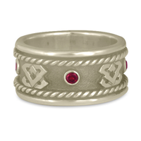 Ronin Ring with Ruby in 18K White Gold