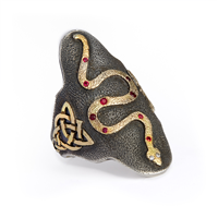 Serpent Kalisi Ring in Ruby