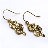 Serpent Rattler Earrings in 14K Fairtrade Gold in 14K Yellow Gold