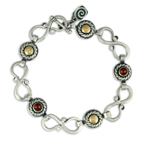 Seville Bracelet with Gems in Garnet